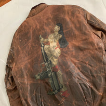 Load image into Gallery viewer, aw2009 Yohji Yamamoto x Justin Davis Uzi Pinup Brown Leather Trucker Jacket - Size M