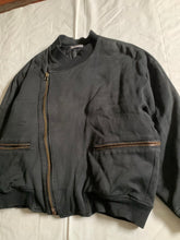 Load image into Gallery viewer, 1980s Issey Miyake Dual Backzip Heavy Cotton Bomber Jacket with Asymmetric Closure - Size XL