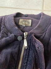 Load image into Gallery viewer, 1990s Armani Modular Hunting Jacket with Purple Corduroy Base and Red Quilted Nylon Sleeves - Size L