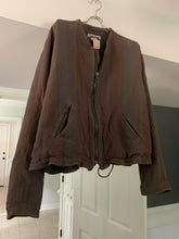 Load image into Gallery viewer, 1990s Armani Cropped Linen Collarless Swing Jacket - Size XL