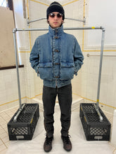 Load image into Gallery viewer, 1980s Marithe Francois Girbaud x Complemets Light Wash Denim Cargo Jacket with Front Buckle Closures - Size M
