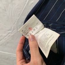 Load image into Gallery viewer, ss2002 Junya Watanabe Pinstripe Navy Poem Pants - Size M