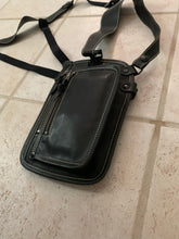 Load image into Gallery viewer, ss2005 Issey Miyake Black Leather Body Holster Bag - Size OS