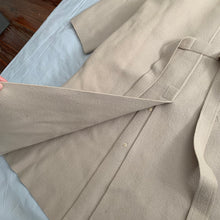 Load image into Gallery viewer, aw1995 Yohji Yamamoto Beige Raw Cut Wool Overcoat - Size OS