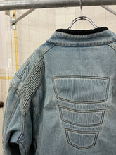 Load image into Gallery viewer, Vintage Padded Denim Moto Jacket - Size XL