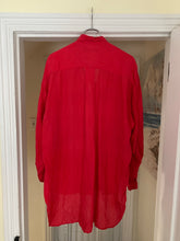 Load image into Gallery viewer, 1980s Katharine Hamnett Burnt Red Silk Big Pocket Shirt - Size OS