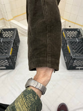 Load image into Gallery viewer, 1980s Katharine Hamnett Olive Corduroy Baggy Trousers with Waist Synch and Tapered Cuff - Size M