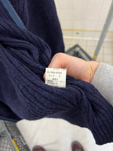 Load image into Gallery viewer, 1990s Final Home Knitted Hoodie with Nylon Sleeve Detail - Size M