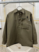 Load image into Gallery viewer, 1990s Final Home Coated Cotton Military Shirt with Velcro Pocket Detail - Size M