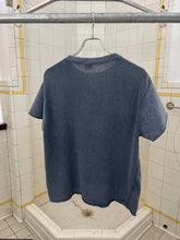 Load image into Gallery viewer, 2000s Mandarina Duck Blue Knit Tee with Jersey Sleeves - Size M