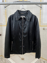 Load image into Gallery viewer, 1990s Katharine Hamnett Embossed Faux Crocodile High Collar Jacket - Size M