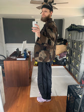 Load image into Gallery viewer, aw1997 Issey Miyake Wool Camo Blazer with Leather Trim - Size L