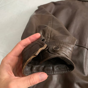 1980s CDGH Brown Paneled Leather Work Jacket - Size OS