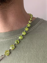 Load image into Gallery viewer, ss2021 Per Gotesson .925 Silver Plated Necklace with Green Crystals and Key - Size OS