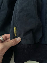 Load image into Gallery viewer, 1990s Armani Textured Nylon Bomber with Blue Contrast Seam Detail - Size XL