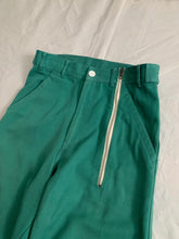 Load image into Gallery viewer, 1990s CDGH+ Wide Teal Workpants with Off Center Zipper Gimmick - Size L