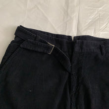 Load image into Gallery viewer, 2000s Armani Deep Black Articulated Corduroy Carpenter Pants - Size M