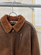 Load image into Gallery viewer, 1980s Katharine Hamnett Shearling Leather Bomber Jacket - Size L