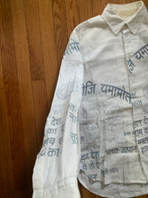 Load image into Gallery viewer, aw2004 Yohji Yamamoto Hindu Graphic Linen Shirt - Size L