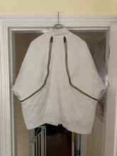 Load image into Gallery viewer, 1980s Issey Miyake White Dual Backzip Heavy Cotton Bomber Jacket with Asymmetric Closure - Size XL