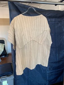 1970s Issey Miyake Loose Slashed Linen Pullover Shirt - Size OS