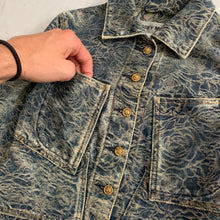 Load image into Gallery viewer, ss2007 Issey Miyake Rose Embossed Paneled Denim Jacket - Size XS