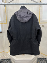 Load image into Gallery viewer, Late 1990s Mandarina Duck Thick Wool M65 Jacket with Grey Nylon Hood - Size L