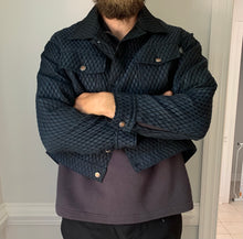 Load image into Gallery viewer, 1990s Dexter Wong Textured Synthetic Cropped Trucker Jacket - Size L
