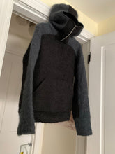 Load image into Gallery viewer, 2000s Vintage Grey and Black Mohair Ninja Hoodie - Size M
