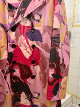 Load image into Gallery viewer, aw1997 Yohji Yamamoto Polyurethane Coated Abstract Print Trench Coat - Size OS