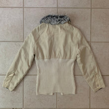 Load image into Gallery viewer, 1990s Dexter Wong Super Cropped Faux Collared Bomber Jacket with Extended Hem Ribbing - Size M