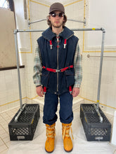 Load image into Gallery viewer, aw1993 Armani Denim Life Preserver Jacket with Removable Sleeves and Packable Hood - Size M