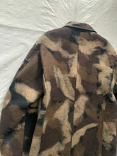 Load image into Gallery viewer, aw1997 Issey Miyake Wool Camo Blazer with Leather Trim - Size L