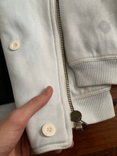 Load image into Gallery viewer, 1980s Issey Miyake White Dual Backzip Heavy Cotton Bomber Jacket with Asymmetric Closure - Size XL