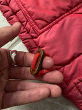 Load image into Gallery viewer, 1990s Armani Textured Iridescent Red Nylon Military Parka with Roll Hood - Size XL
