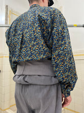 Load image into Gallery viewer, 1980s Katharine Hamnett Oversized Blue Graphic Cargo Pocket Shirt - Size OS