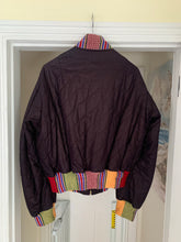 Load image into Gallery viewer, ss1993 Yohji Yamamoto Quilted Cropped Bomber with Ethnic Knitted Ribbing Details - Size OS