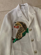 Load image into Gallery viewer, ss1998 Issey Miyake Mesh Blazer with Tiger Sequins - Size S