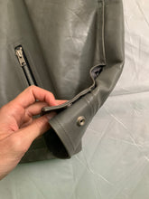 Load image into Gallery viewer, 1994 CDGH Slate Grey Leather Jacket with Removable Fur Collar - Size XL