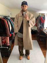 Load image into Gallery viewer, aw1995 Yohji Yamamoto Beige Raw Cut Wool Overcoat - Size OS