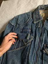 Load image into Gallery viewer, aw1986 Katharine Hamnett Denim Cargo Bomber Jacket - Size L