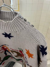 Load image into Gallery viewer, 1980s Katharine Hamnett Native American Intarsia Cropped Turtleneck Sweater - Size M