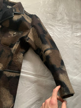 Load image into Gallery viewer, aw1997 Issey Miyake Wool Camo Blazer with Leather Trim - Size L
