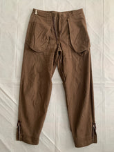Load image into Gallery viewer, 1980s Katharine Hamnett Brown Cotton Military Trousers with Zipper Hems - Size M