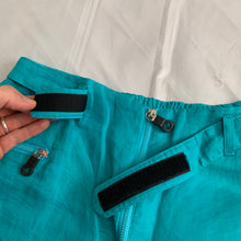 Load image into Gallery viewer, 2000s Armani Teal Linen Technical Trousers with Lampo Zippers - Size M