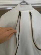 Load image into Gallery viewer, 1980s Issey Miyake White Dual Backzip Heavy Cotton Bomber Jacket with Asymmetric Closure - Size XL