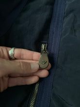 Load image into Gallery viewer, 1990s Armani Textured Nylon Bomber with Blue Contrast Seam Detail - Size XL