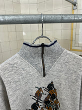 Load image into Gallery viewer, 1980s Armani Quarter Zip Sweater with Skiing Graphic - Size M