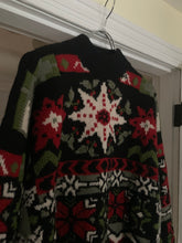 Load image into Gallery viewer, 1990s Katharine Hamnett Graphic Intarsia Turtleneck Sweater - Size XL