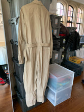 Load image into Gallery viewer, 1990s Armani Light Khaki Belted Military Flight Jumpsuit - Size M